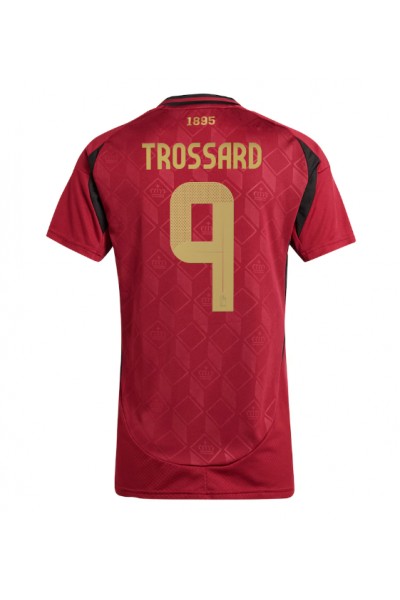 Belgia Leandro Trossard #9 Fotballdrakt Hjemme Klær Dame EM 2024 Korte ermer Belgia Leandro Trossard #9 Fotballdrakt Hjemme Klær Dame EM 2024 Korte ermer